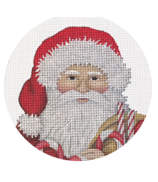 Santa Round Ornament