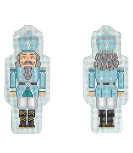 Double-Sided Nutcracker Ornament Lt. Blue