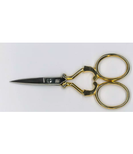 Gold Plated Heart 3.5" Scissors