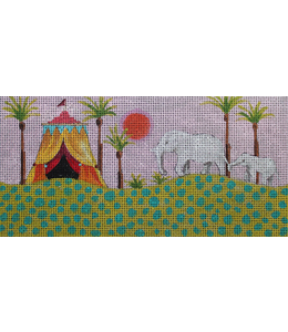 Tent with 2 Elephants