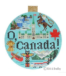 Canada Travel Round Ornament
