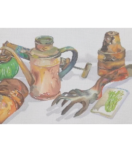Copper Pitcher and Pots