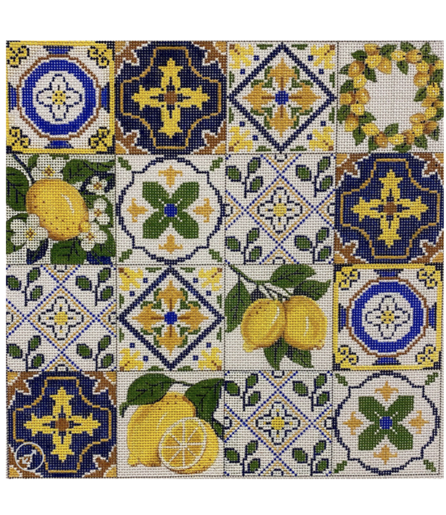 Navy, White and Lemon Collage