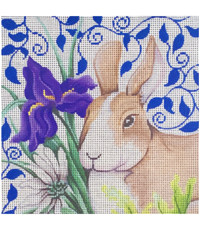 Rabbit with Purple Iris
