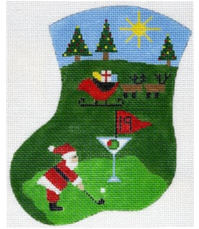 Golf Scene - Mr Santa Mini Stocking