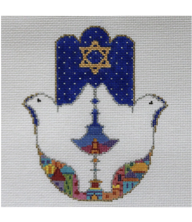 Hamsa Doves Over Jerusalem