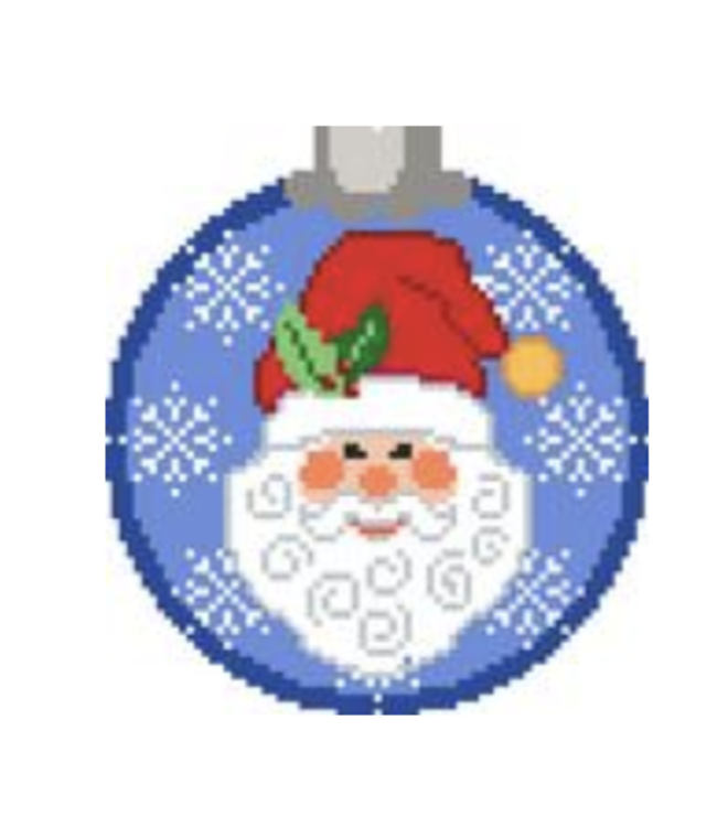 Santa Face with Snow Flakes
