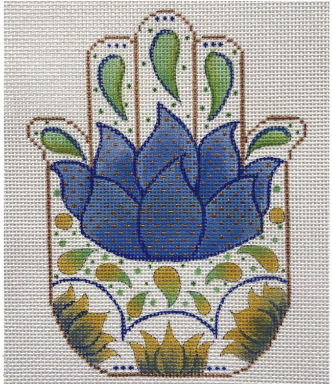 Blue Lotus Hamsa