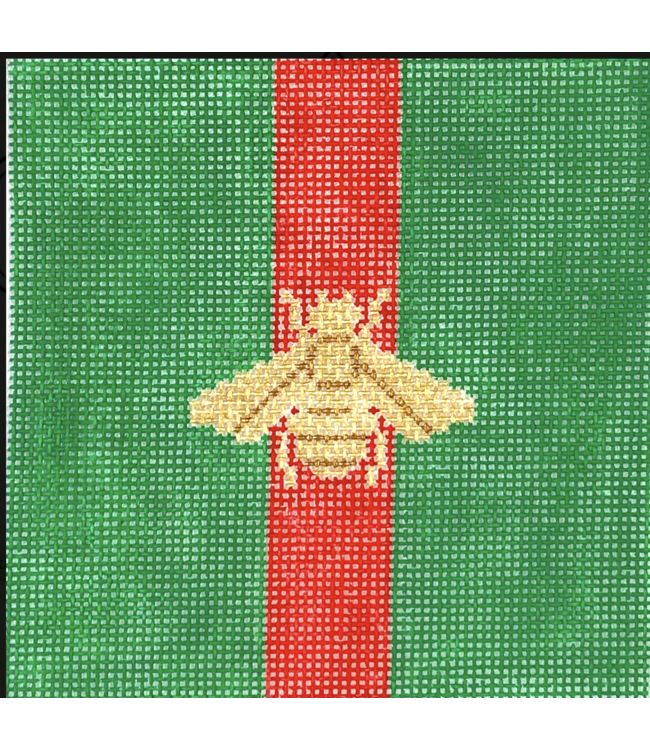 Gucci 3" Square Red and Green/Bee