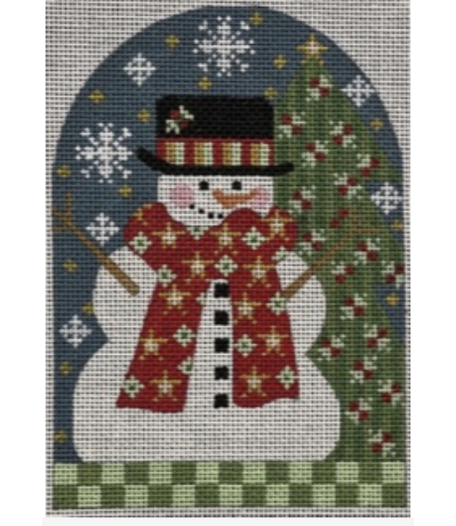 Snowman with Red Scarf