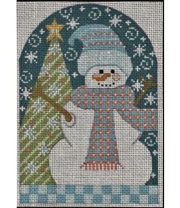Snowman with Blue Scarf