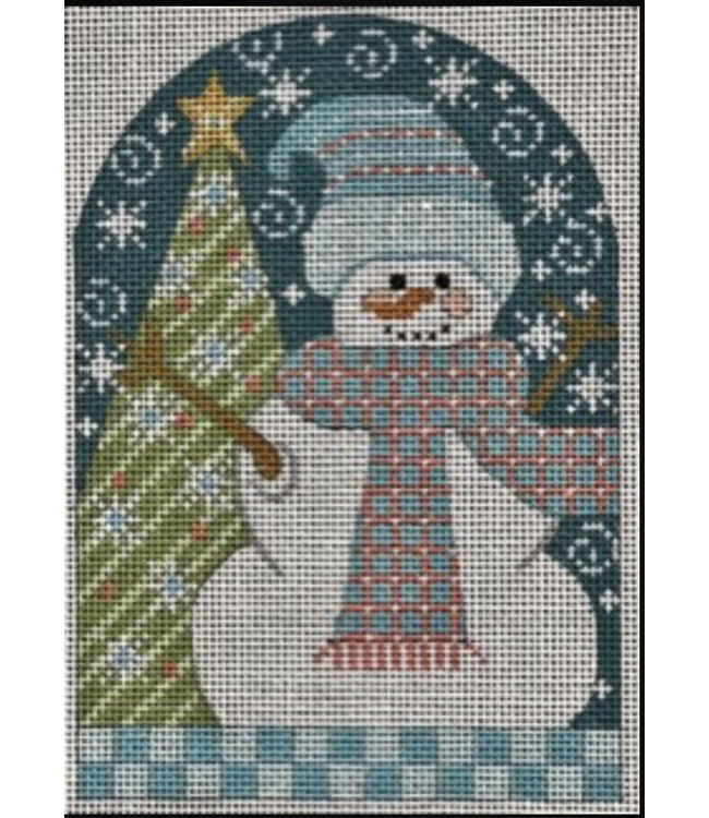 Snowman with Blue Scarf