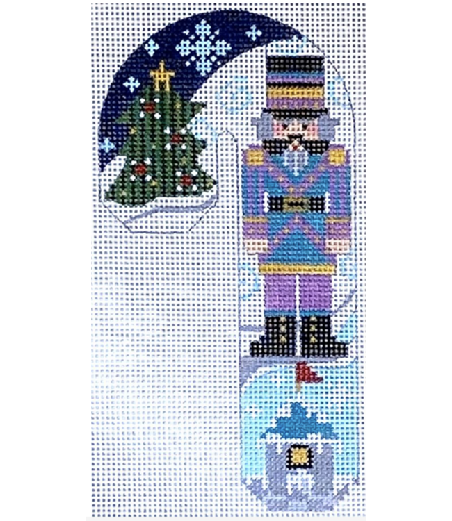 Teal and Purple Nutcracker Candy Cane