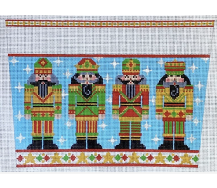 Nutcracker Needlepoint Stocking With Velvet Cuff - Bed Bath & Beyond -  18844281