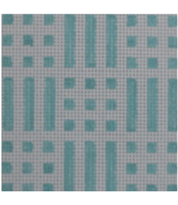 Geometric 9 square/stripes - turquoise