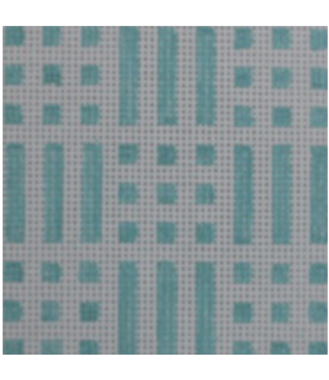 Geometric 9 square/stripes - turquoise