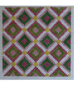 Pinks and Greens 4" Square