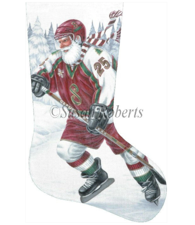 Santa Hockey Player