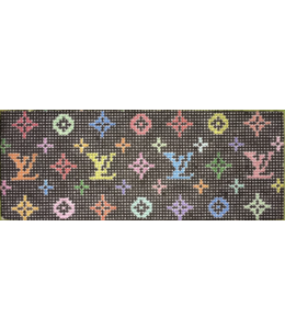 Louis Vuitton Insert - Multi on Black 2.25" x 5.5"