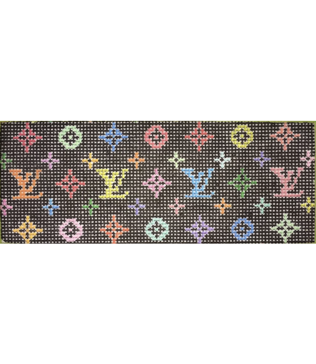 Louis Vuitton Insert - Multi on Black 2.25" x 5.5"