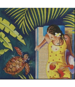 Woman Watching Turtle