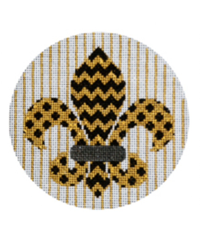 Black & Gold Fleur de Lis