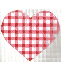 Mini Heart -Pink and Red Gingham 13 count