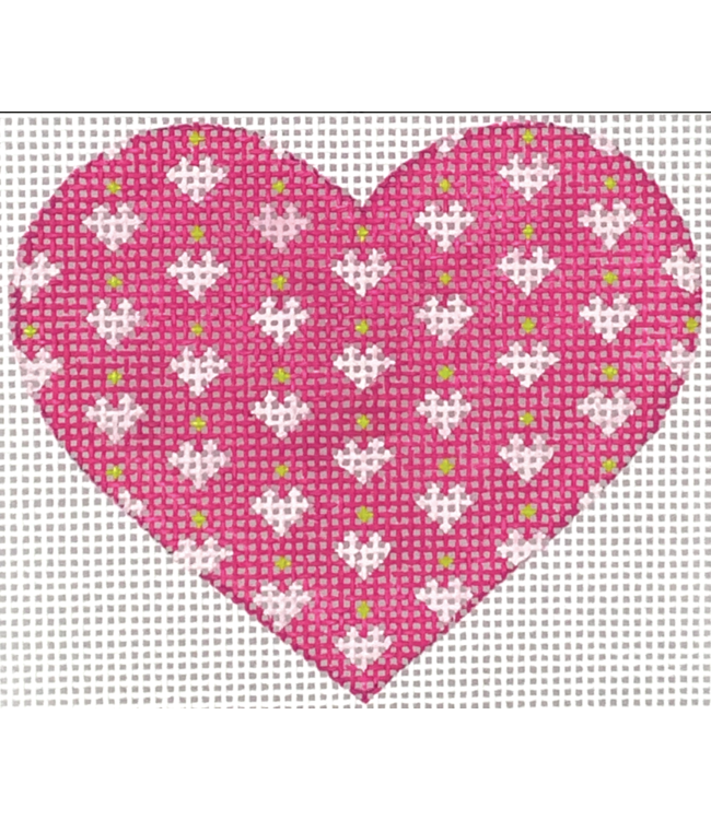 Mini Heart -Mini Hearts on Heart - Pinks & Lime