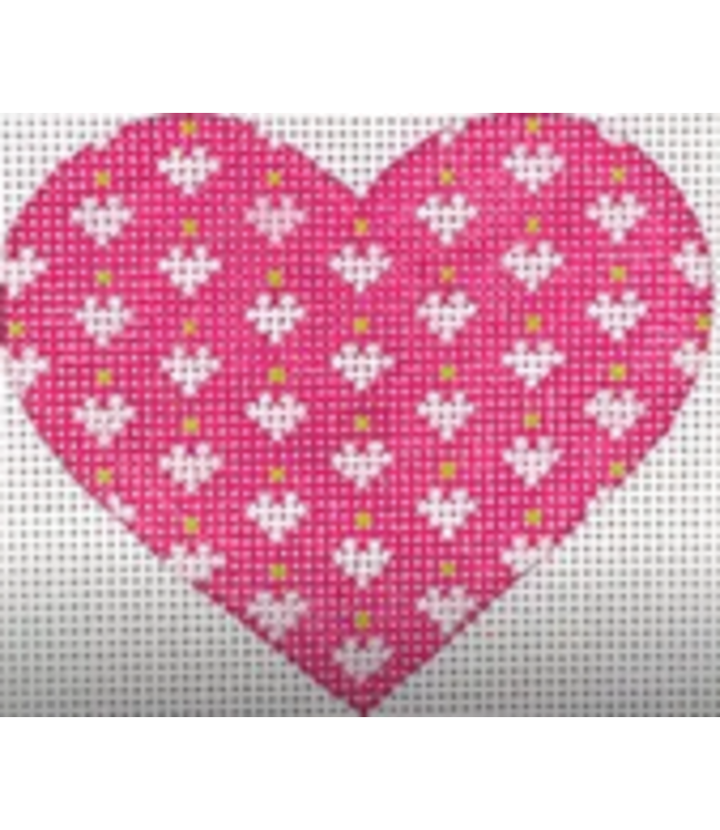 Mini Hearts on Heart - Pinks & Lime 18 Count