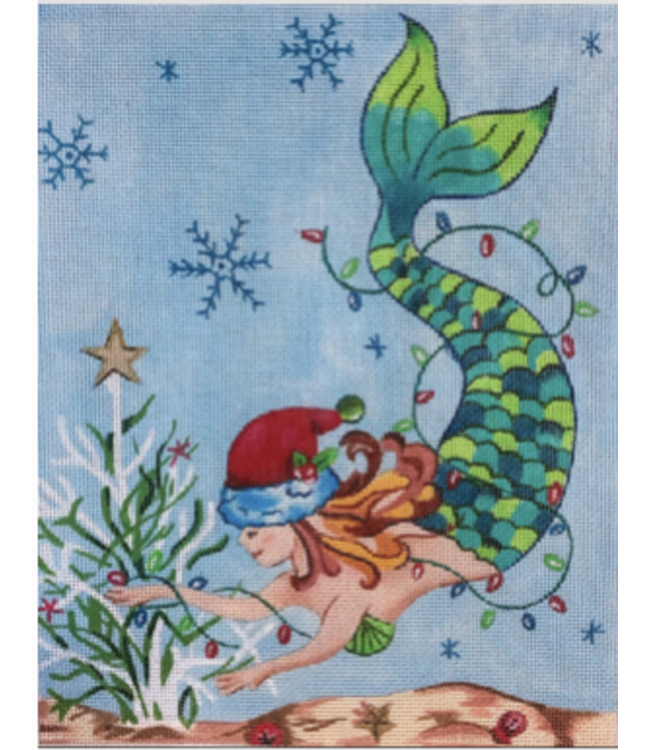 Christmas Mermaid - Canvas Only