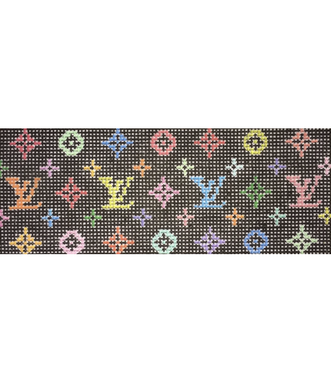 Louis Vuitton Insert - Multi on Black 5.5" x 3.5"