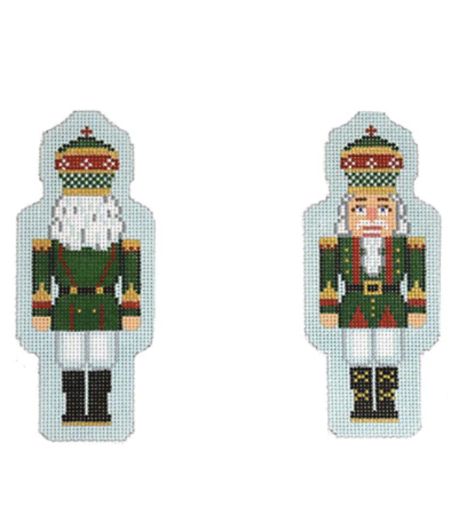 Double-Sided Nutcracker Ornament Green