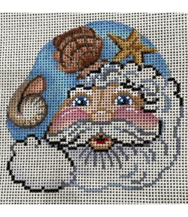 Santa face with seashells