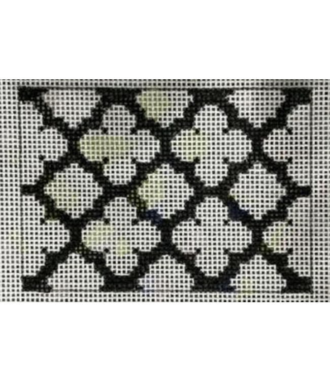 Quatrefoil 3 x 2 Black and White