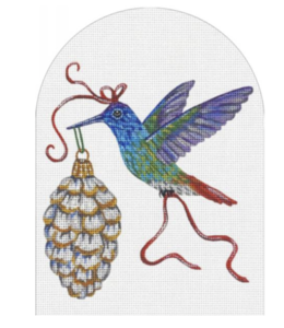 Hal-White Hummingbird Ornament
