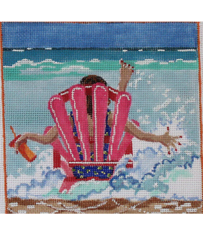 Beach girl - pink chair