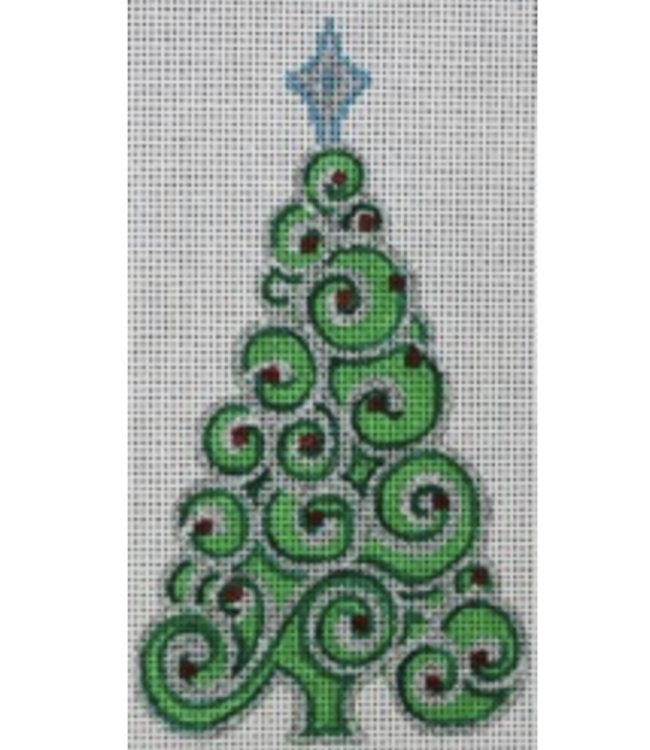 Green and Silver Tree with Red
