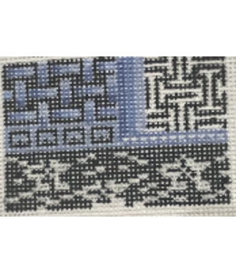 Blue and Black Geomatric - Card Case
