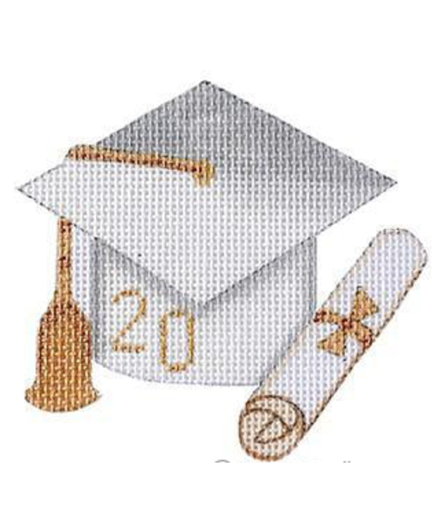 Graduation Cap - White with Year