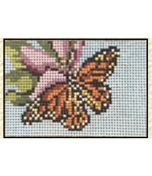 Monarch Butterfly with Pink Flower