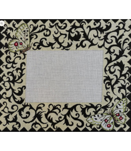 Black/Cream Frame with Butterflies