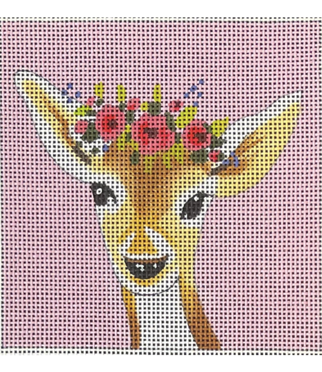 Deer with Floral Crown 4 x 4