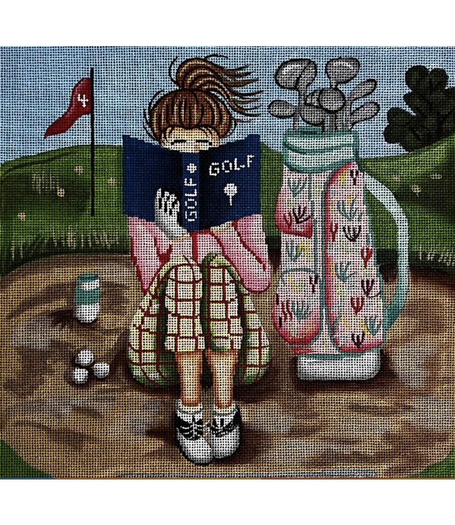 Girl Stitching - Golf