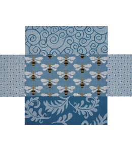 Blue Patchwork w/Bees