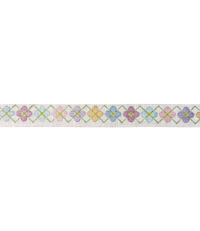 Flower Argyle Belt