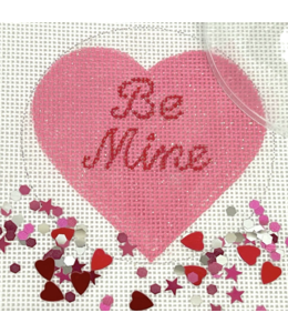 Be Mine - 3" Round w/ Clear Dome & Confetti