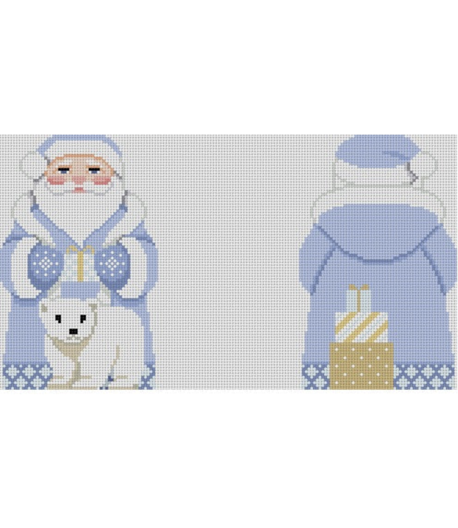2 Sided Arctic Santa w/ Polar Bear
