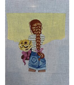 Girl with Sunflower and Red Hair