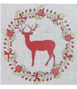 Standing Stag with wreath