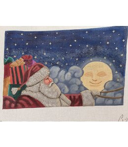 Santa and Moon Stocking Topper